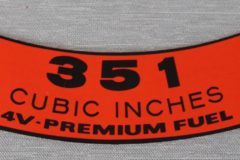 Luftrenar Dekal Ford 351-4V 1968-69