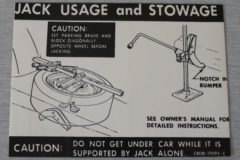 Jack Instruction Dekal Fairlane 1968-69