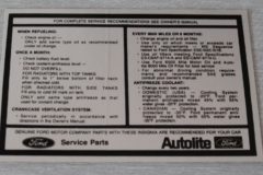 Service Spec. Dekal Ford 1970