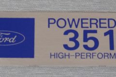 Ventilkåps Dekal Ford Powered by 351 High Perf.