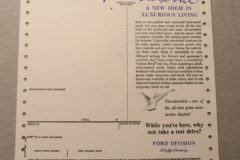 New Car Window Price Sticker 1960 Thunderbird