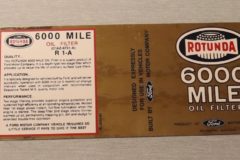 Oljefilter Dekal 1963-70 Ford