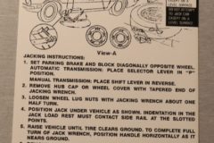 Jack Instruction Maverick 1971-75