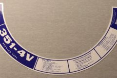 Luftrenar Dekal Cougar 351-4V 1972-73