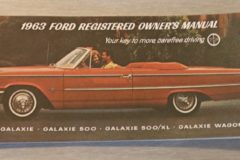 Instruktionsbok Ford Galaxie 1963