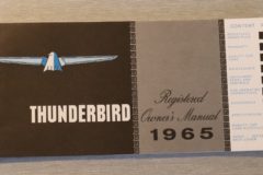 Instruktionsbok, 1965 T-bird