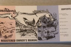 Instruktionsbok, 1965 Mustang