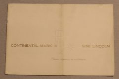 Försäljningsbroschyr Lincoln 1958