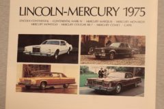 Försäljningsbroschyr Lincoln, Mercury 1975