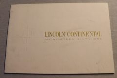 Försäljningsbroschyr Lincoln 1961