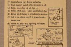 Jack Instruction Chrysler, Dodge Custom 1963-64
