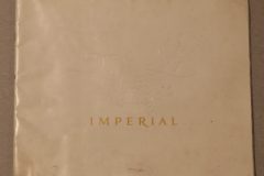 Försäljningsbroschyr Imperial 1958