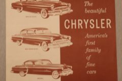 Försäljningsbroschyr Chrysler & Imperial 1954