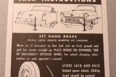 Jack Instruction Dekal Cadillac 55