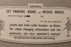 Jack Instruction Cadillac 1961