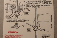 Jack Instruction Oldsmobile 98 1967