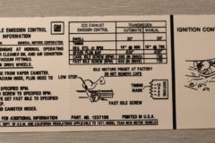 Emission Dekal 1971 Buick
