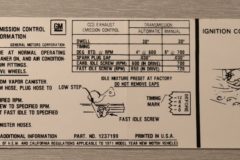 Emission Dekal Buick 1971