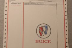 New Car Window Price Sticker Buick 1971-74