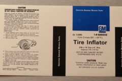 Space Saver Inflator Bottle Dekal Buick 1973-77