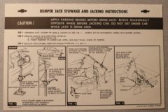 Jack Instruction Chevrolet 1959