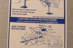 Space Saver Jack Instruction Firebird Conv. 1969