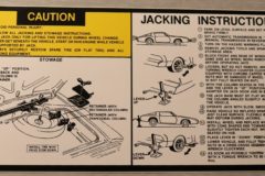 Jack Instruction Firebird 1981-82