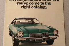 Försäljningsbroschyr Camaro 1972