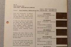 Färgkarta Ford 1972