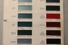 Färgkarta Ford, Mercury, Lincoln 1965