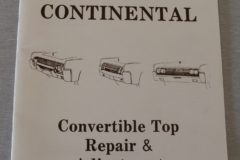 Convertible Top Repair Manual Lincoln Continental 1961-63