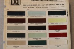 Färgkarta Lincoln Continental 1954