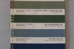 Färgkarta Chevrolet 1959