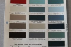 Färgkarta Dodge, Dodge - Dart, Polara 500 1963