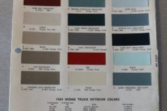 Färgkarta Dart, Polara, Dodge 880 1964
