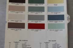 Färgkarta Plymouth, Valiant 1962